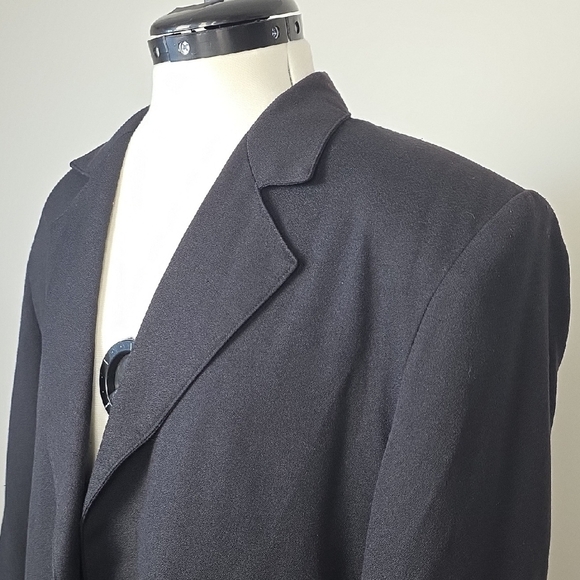 Tribal Black Oversized Vintage Blazer – Made in Canada – Size 5/6 - Picture 4 of 11